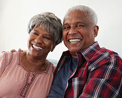 Photo of a couple smiling. Link to Life Stage Gift Planner Ages 60-70 Situations.